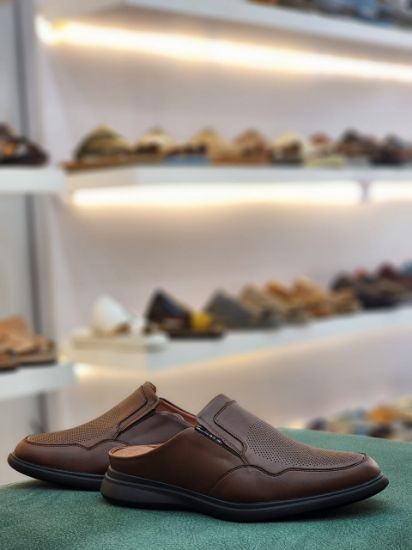 صورة جزمه رسمي ايطالي  طبي خفيف ومريح مفتوح من الخلف